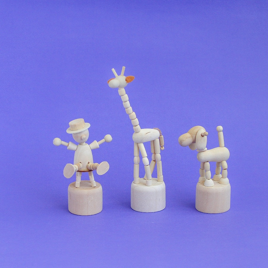 Payaso de madera articulado