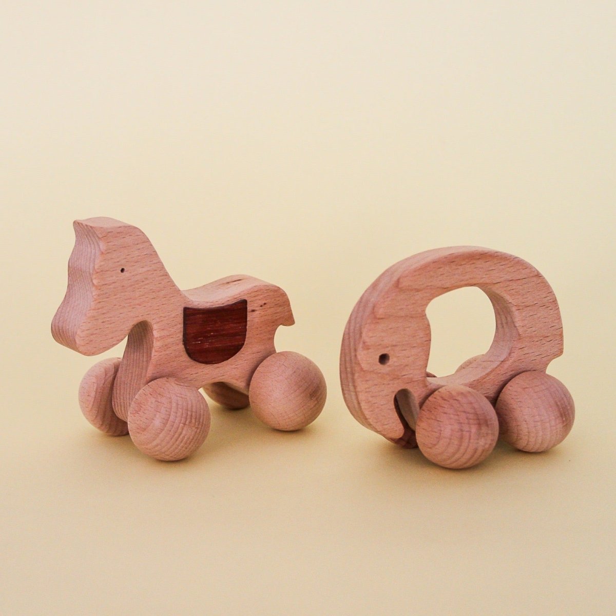 Coche Elefante de Madera – Juguete Divertido para Bebés - Aipai