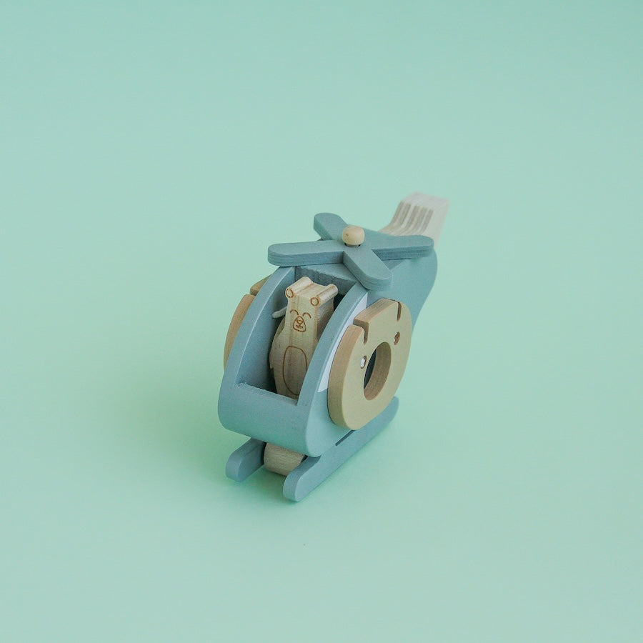 Helicóptero infantil de madera