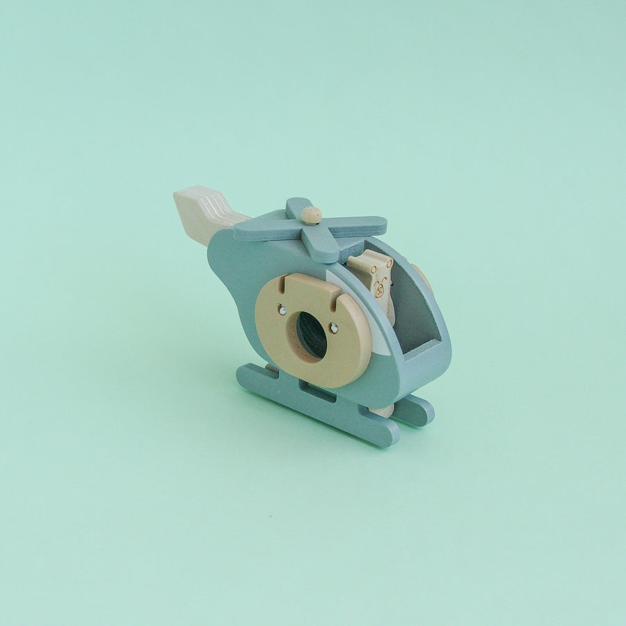 Helicóptero infantil de madera