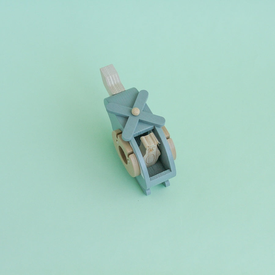 Helicóptero infantil de madera