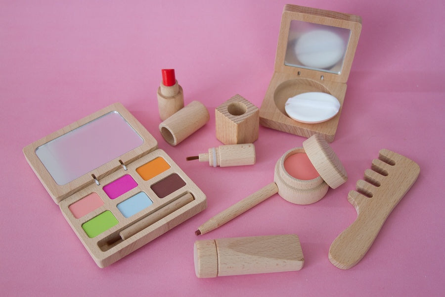 Set de Maquillaje de Madera