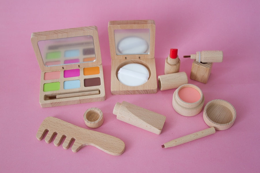 Set de Maquillaje de Madera