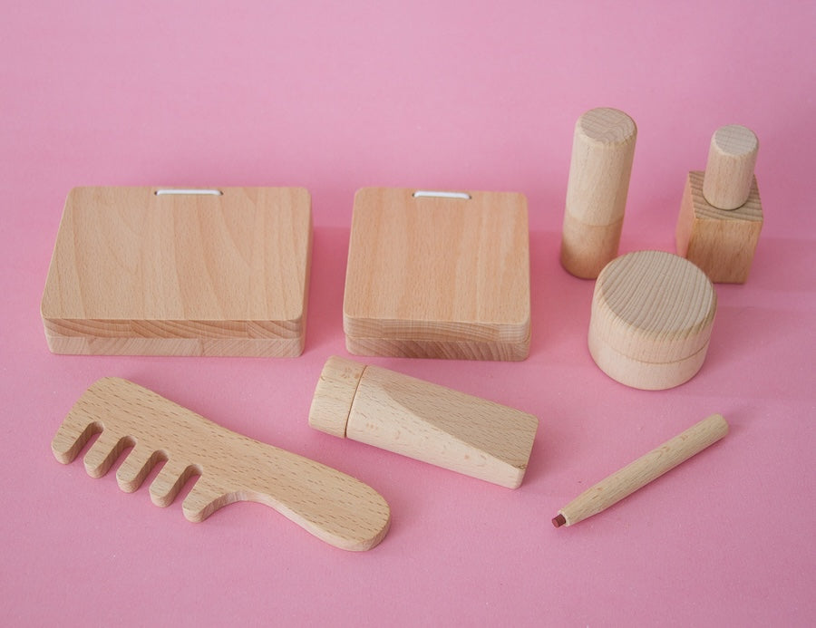 Set de Maquillaje de Madera