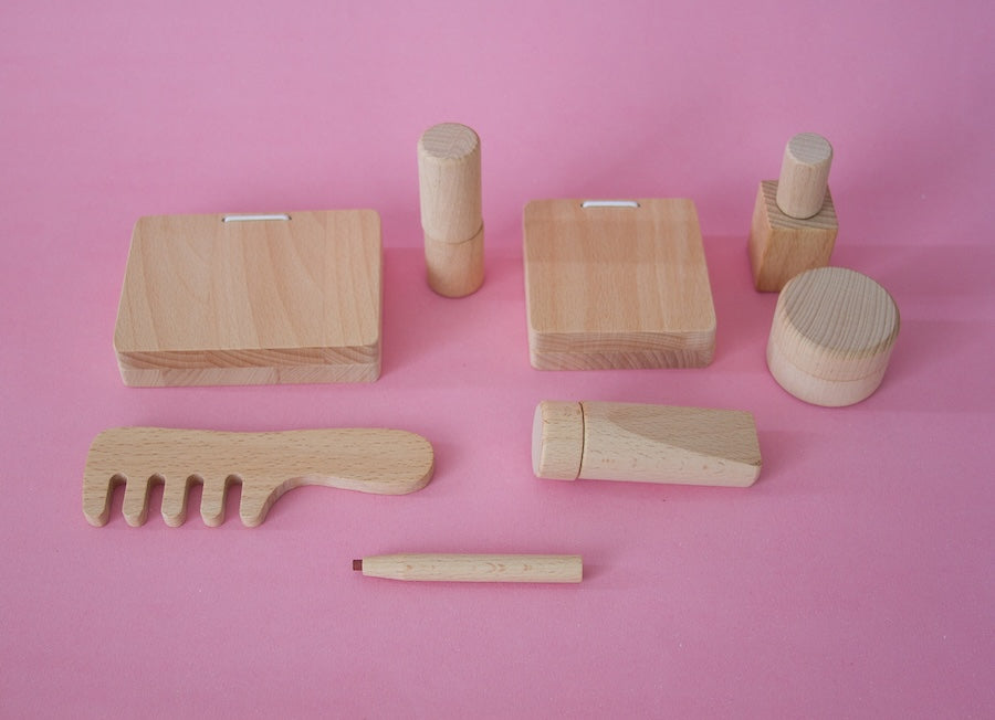 Set de Maquillaje de Madera