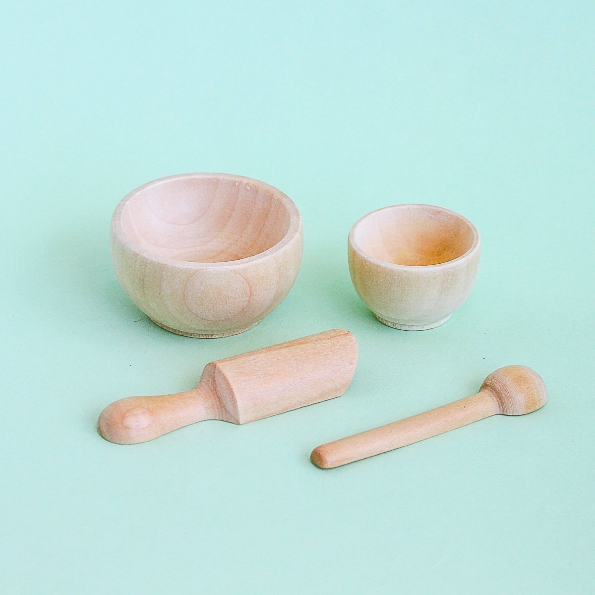 Cuenco de Madera Natural – Ideal para Juegos Sensoriales y Montessori - Se puede pintar - Aipai