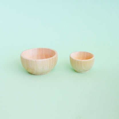 Cuenco de Madera Natural – Ideal para Juegos Sensoriales y Montessori - Se puede pintar - Aipai