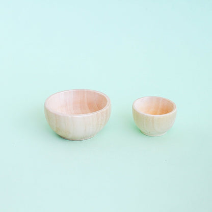 Cuenco de Madera Natural – Ideal para Juegos Sensoriales y Montessori - Se puede pintar - Aipai