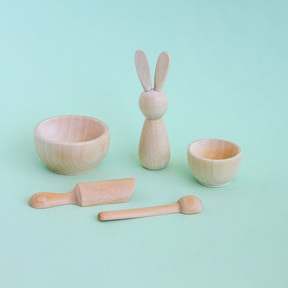 Cuenco de Madera Natural – Ideal para Juegos Sensoriales y Montessori - Se puede pintar - Aipai