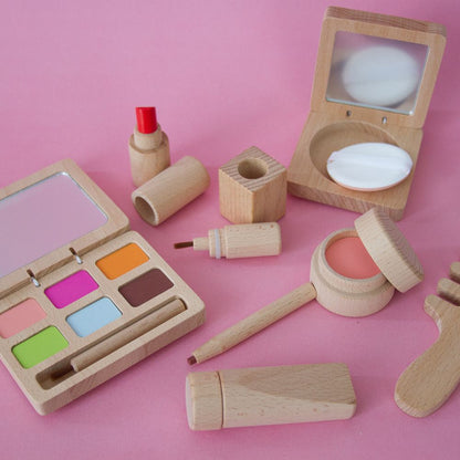 Set de Maquillaje de Madera – Juego de Imitación para Pequeños Artistas - Aipai
